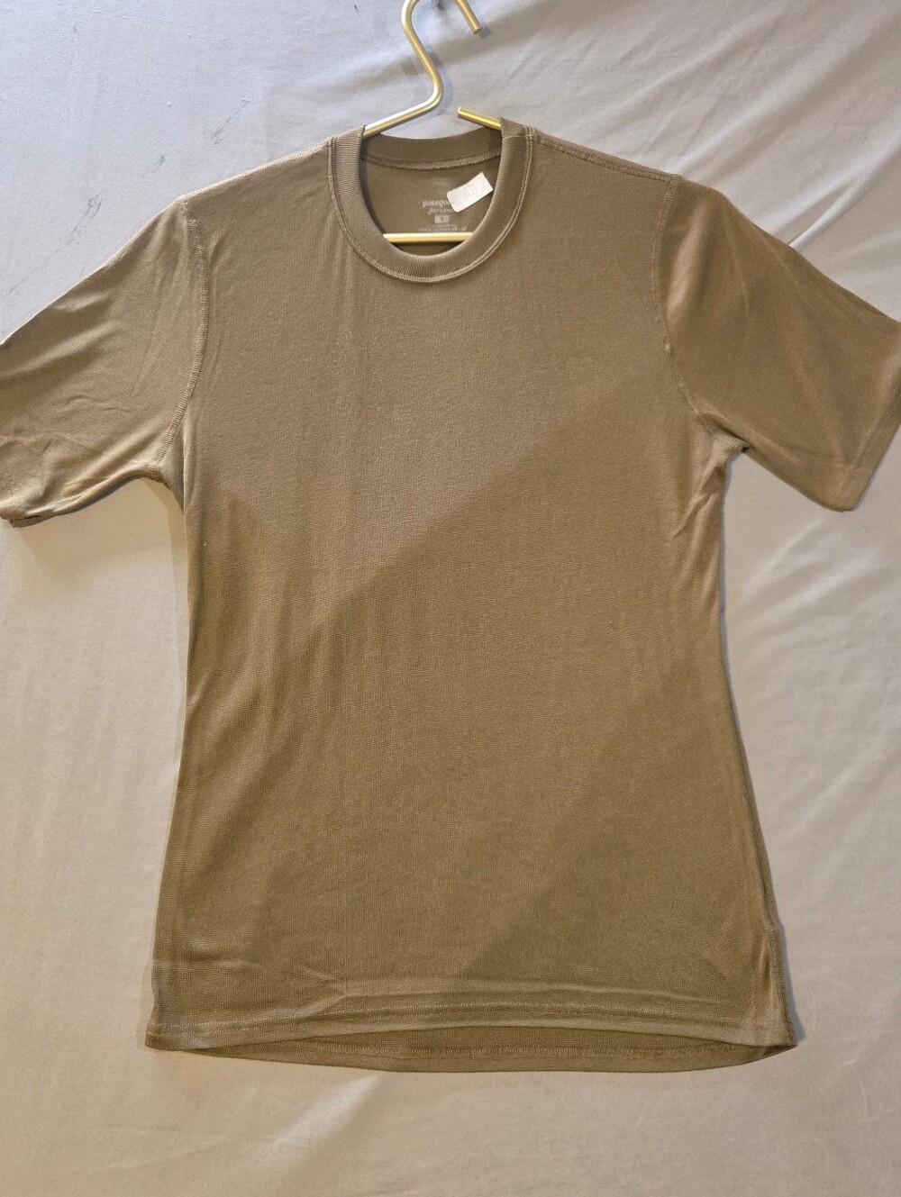 Patagonia Men's Capilene Crew T-Shirt in Olive Waffle Knit Base Layer